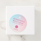 Kleding Labels Klein Bedrijf Pastelroze Blauw (In situ)