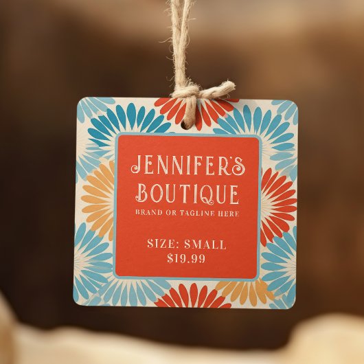 Kleding Labels Klein bedrijf Retro Groovy Floral