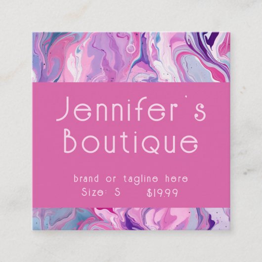 Kleding Labels Klein Bedrijf Roze Modern Abstract (Voorkant)