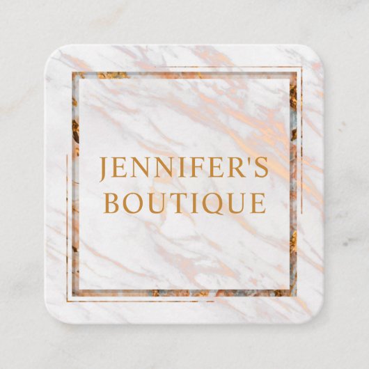 Kleding Labels Klein bedrijf Wit Goud Marmer (Voorkant)
