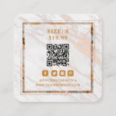 Kleding Labels Klein bedrijf Wit Goud Marmer (Achterkant)