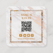 Kleding Labels Klein bedrijf Wit Goud Marmer (Achterkant)