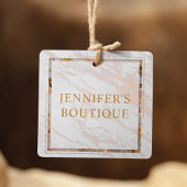 Kleding Labels Klein bedrijf Wit Goud Marmer
