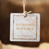Kleding Labels Klein bedrijf Wit Goud Marmer