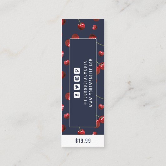 Kleding Labels Klein-business Cherry Price Label (Achterkant)
