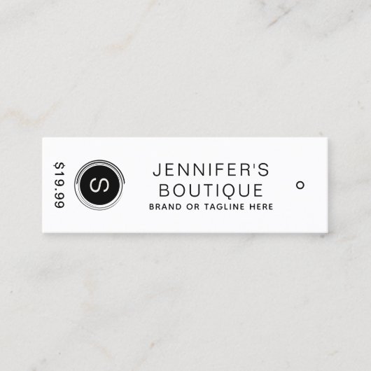 Kleding Labels Klein-zwart wit (Voorkant)