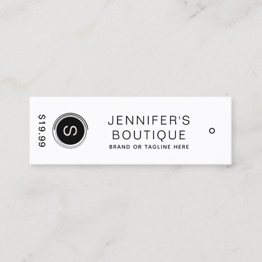 Kleding Labels Klein-zwart wit (Voorkant)