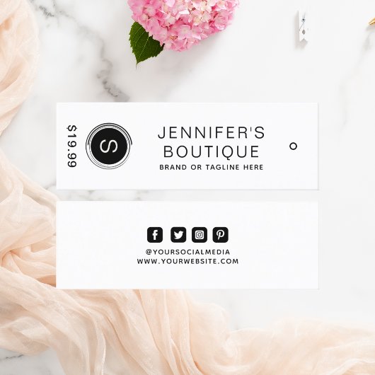 Kleding Labels Klein-zwart wit