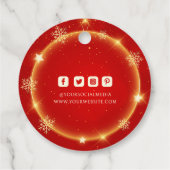 Kleding Labels Kleine Bedrijf Feestelijke Kerstmis (Achterkant)