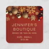 Kleding Labels Kleine Bedrijf Feestelijke Kerstmis (Voorkant)