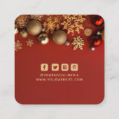 Kleding Labels Kleine Bedrijf Feestelijke Kerstmis (Achterkant)