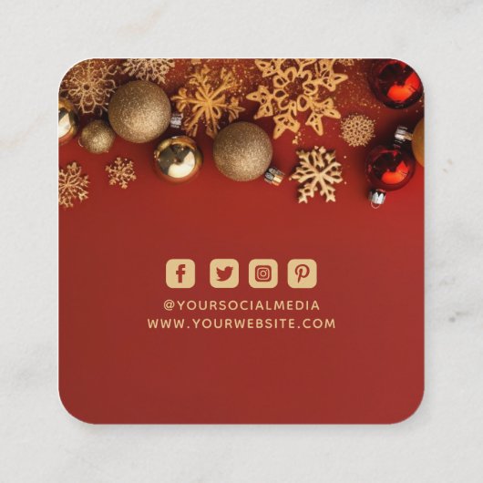 Kleding Labels Kleine Bedrijf Feestelijke Kerstmis (Achterkant)