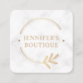 Kleding Labels Kleine Bedrijf Marmeren Gouden Bloe (Voorkant)