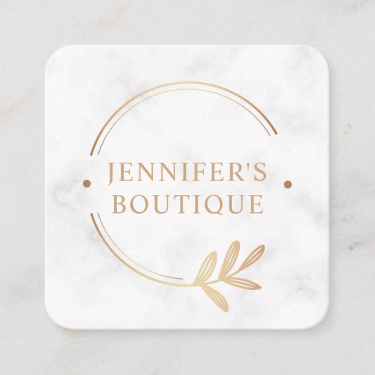 Kleding Labels Kleine Bedrijf Marmeren Gouden Bloe (Voorkant)