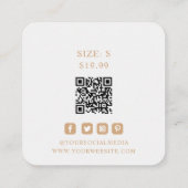 Kleding Labels Kleine Bedrijf Marmeren Gouden Bloe (Achterkant)