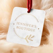 Kleding Labels Kleine Bedrijf Marmeren Gouden Bloe