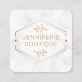 Kleding Labels Kleine Bedrijf Marmeren Gouden Bloe (Voorkant)