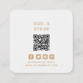 Kleding Labels Kleine Bedrijf Marmeren Gouden Bloe (Achterkant)