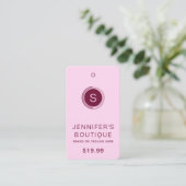 Kleding Labels Kleine Bedrijf Paarse (Staand voorkant)