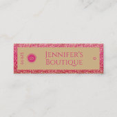 Kleding Labels Kleine Bedrijf Roze Gouden Glitter (Voorkant)