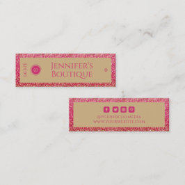 Kleding Labels Kleine Bedrijf Roze Gouden Glitter