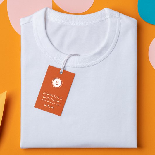 Kleding Labels Kleine Bedrijf Sinopia Sinaasappel