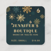 Kleding Labels Kleine Bedrijf Sneeuwvlok Kerst (Voorkant)