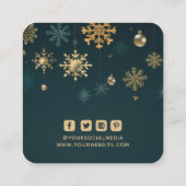 Kleding Labels Kleine Bedrijf Sneeuwvlok Kerst (Achterkant)