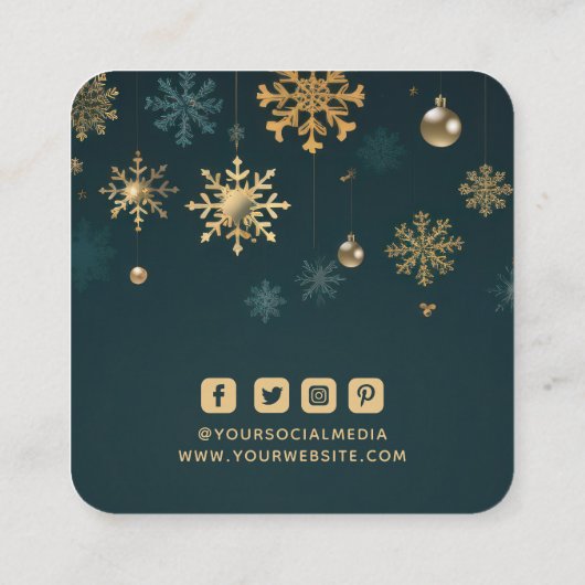 Kleding Labels Kleine Bedrijf Sneeuwvlok Kerst (Achterkant)