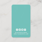 Kleding Labels Kleine Bedrijf Turquoise Wit (Achterkant)