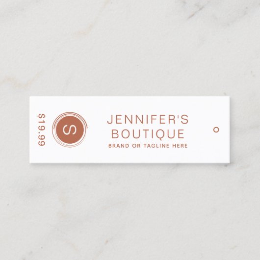 Kleding Labels Kleine Bedrijfs Bruine Prijs Labels (Voorkant)