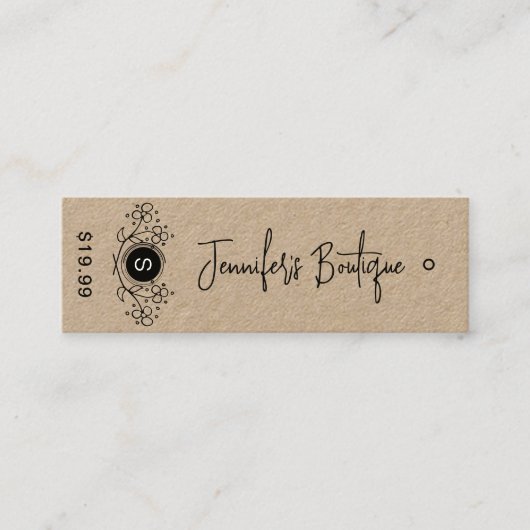 Kleding Labels Kleine Bedrijfs Kraft Prijs Labels (Voorkant)