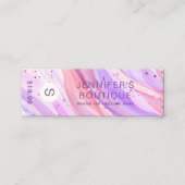 Kleding Labels Kleine Bedrijfs Paarse Glitter Prij (Voorkant)