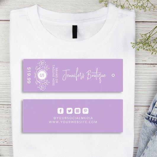 Kleding Labels Kleine Bedrijfs Paarse Labels van d