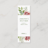 Kleding Labels Kleine Bedrijfs Poinsettia PrijsLab (Voorkant)