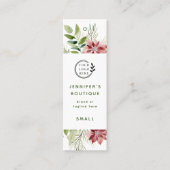 Kleding Labels Kleine Bedrijfs Poinsettia PrijsLab (Voorkant)