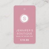 Kleding Labels Kleine Bedrijfs Roze (Voorkant)