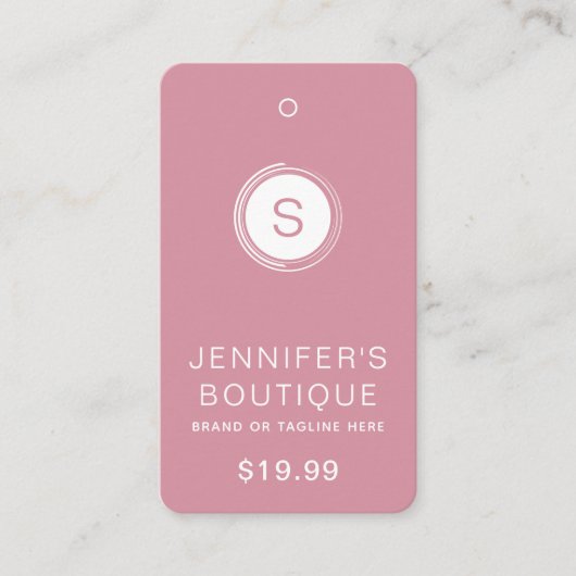 Kleding Labels Kleine Bedrijfs Roze (Voorkant)