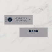 Kleding Labels Kleine Bedrijfs Zilver (Voorkant / Achterkant)