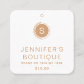 Kleding Labels Kleine BedrijfsTan Wit (Voorkant)