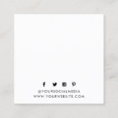 Kleding Labels Kleine Bedrijven Floral Black White (Achterkant)