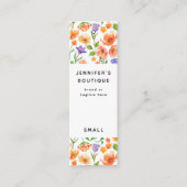 Kleding Labels Kleine Bedrijven Floral Prijs Label (Voorkant)