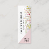 Kleding Labels Kleine Bedrijven Floral Prijs Label (Voorkant)