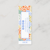 Kleding Labels Kleine Bedrijven Floral Prijs Label (Achterkant)