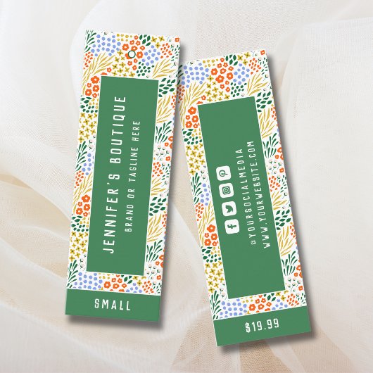 Kleding Labels Kleine Bedrijven Floral Prijs Label