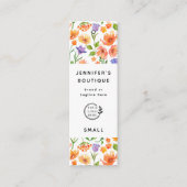 Kleding Labels Kleine Bedrijven Floral Prijs Label (Voorkant)