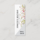 Kleding Labels Kleine Bedrijven Floral Prijs Label (Voorkant)