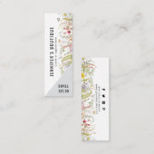 Kleding Labels Kleine Bedrijven Floral Prijs Label (Voorkant / Achterkant)