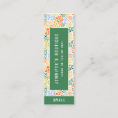 Kleding Labels Kleine Bedrijven Floral Prijs Label (Voorkant)