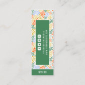 Kleding Labels Kleine Bedrijven Floral Prijs Label (Achterkant)